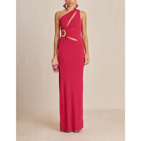 Cult Gaia 'Zinna' Pink Cut Out Crepe Gown Size XS - NWT